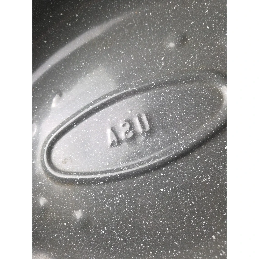 Enamelware Roaster Gray Speckled Oval‎ USA Large 16.5